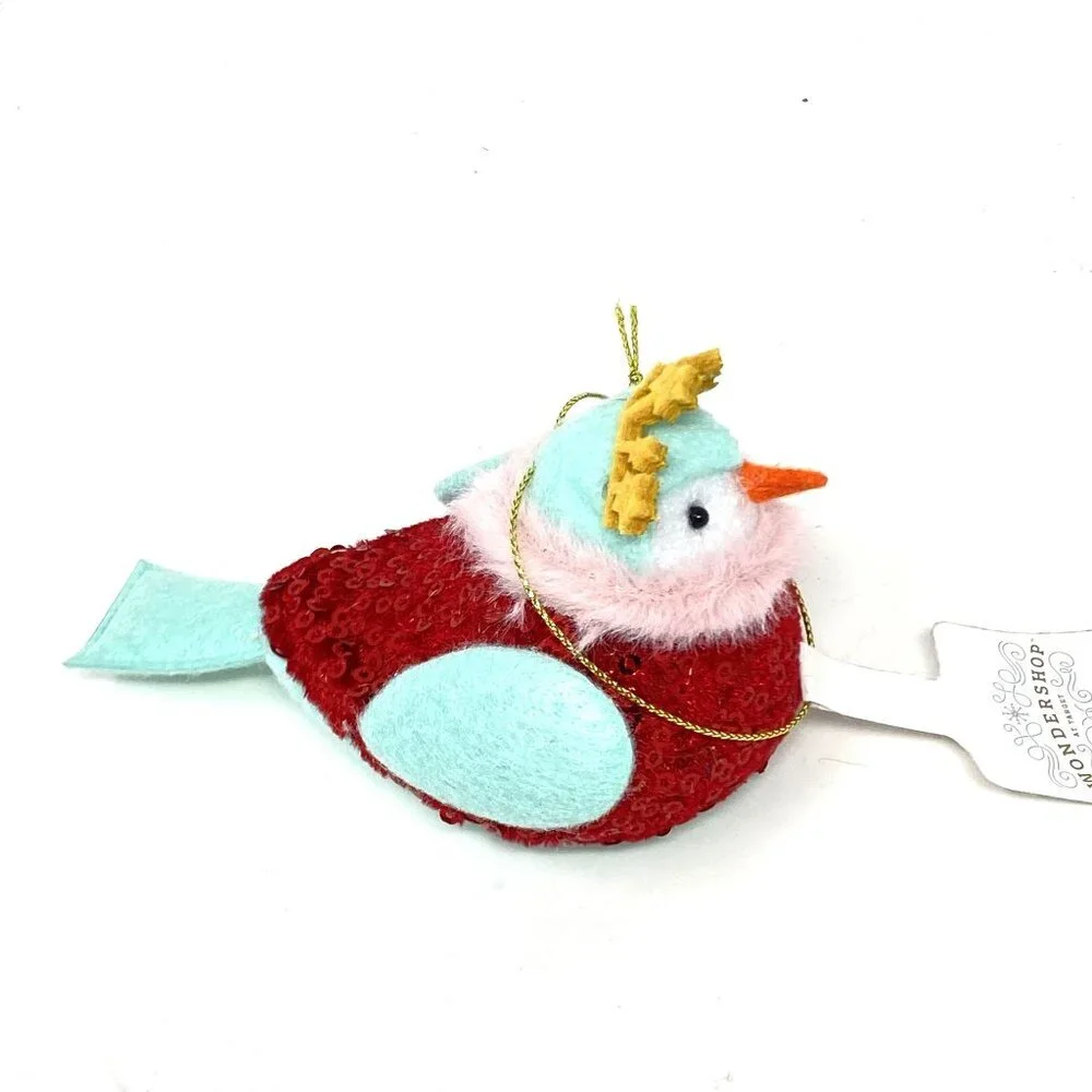 Christmas Fabric Festive Party Featherly Friends™ Tiara Ornament Wondershop™